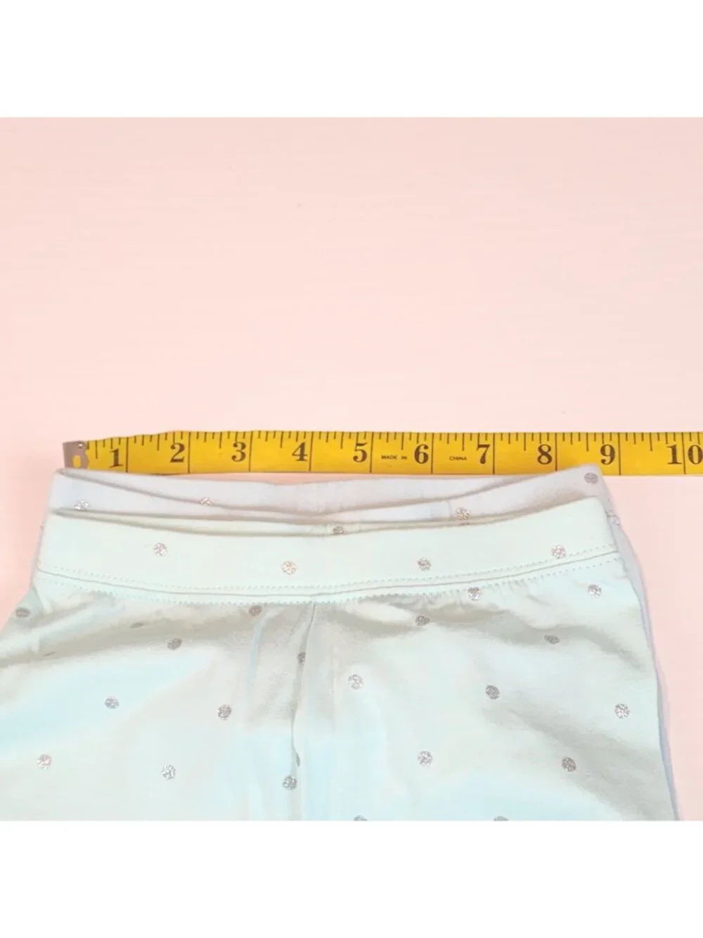 Baby Gap Bundle of 3 leggings size 3 Blue Aqua Silver polka dots New